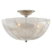 Rosehill 16" 3-Light Semi-Flush Mount in Polished Nickel