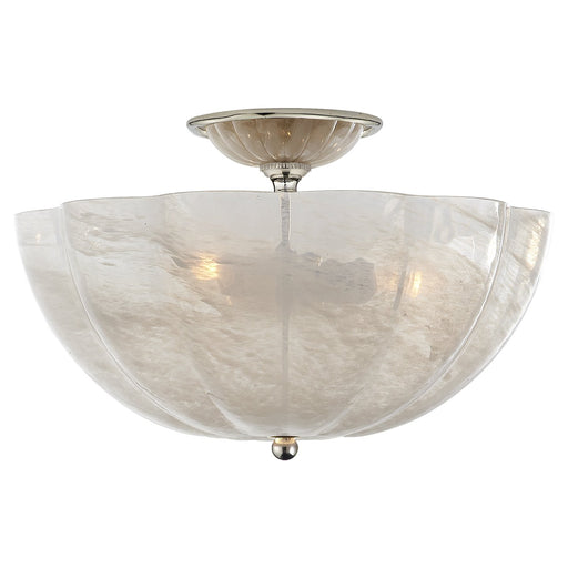 Rosehill 16" 3-Light Semi-Flush Mount in Polished Nickel