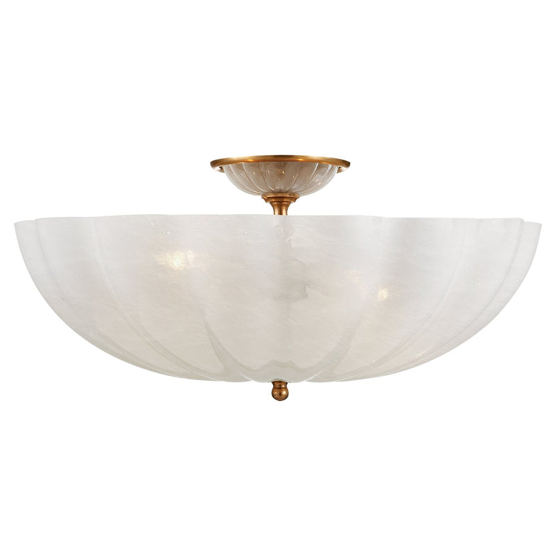 Rosehill Large 4-Light Semi-Flush Mount in Hand-Rubbed Antique Brass