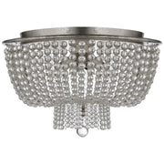 Jacqueline Four Light Flush Mount in Burnished Silver Leaf