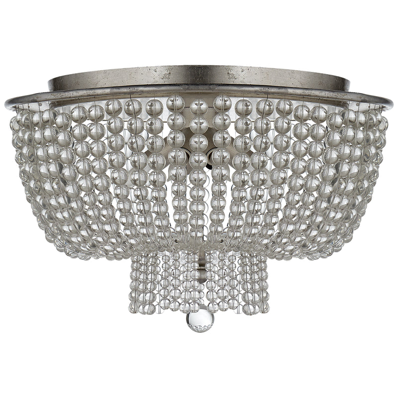 Jacqueline Four Light Flush Mount in Burnished Silver Leaf