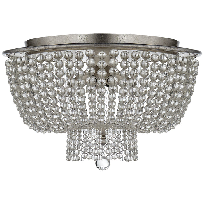 Jacqueline Four Light Flush Mount in Burnished Silver Leaf