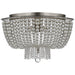 Jacqueline Four Light Flush Mount in Burnished Silver Leaf