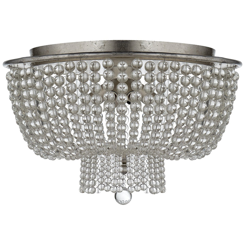 Jacqueline 4-Light Flush Mount in Burnished Silver Leaf