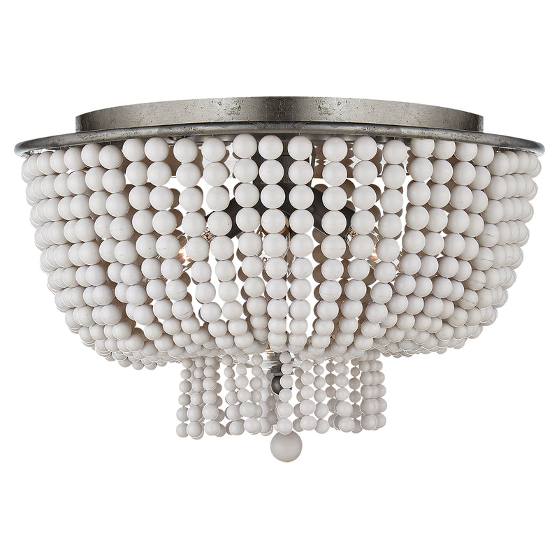 Jacqueline Four Light Flush Mount in Burnished Silver Leaf