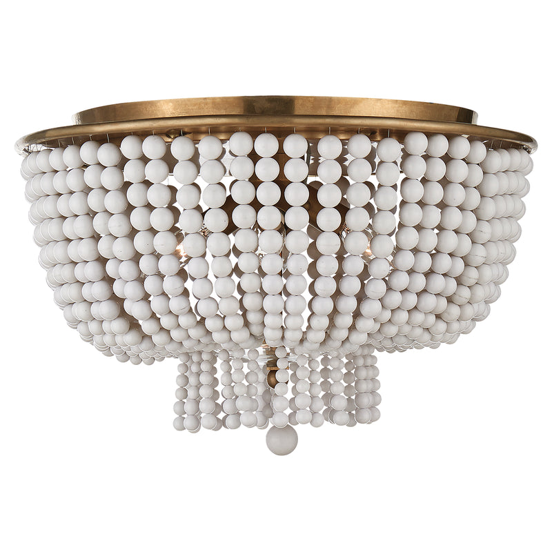 Jacqueline Four Light Flush Mount in Hand-Rubbed Antique Brass