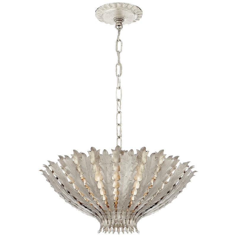 Hampton Small 3-Light Pendant in Burnished Silver Leaf