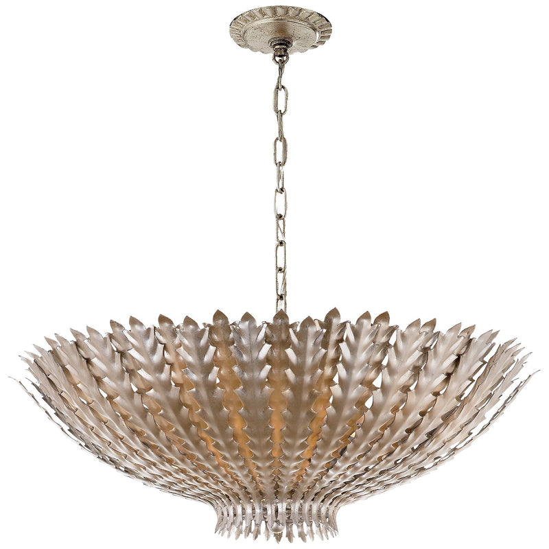 Hampton Medium 6-Light Pendant in Burnished Silver Leaf