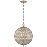 Renwick Four Light Chandelier in Burnished Silver Leaf
