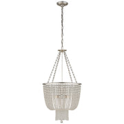 JACQUELINE Four Light Chandelier in Burnished Silver Leaf