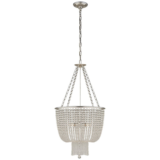 Jacqueline 4-Light Pendant in Burnished Silver Leaf