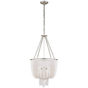JACQUELINE Four Light Chandelier in Burnished Silver Leaf
