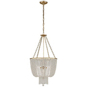 JACQUELINE Four Light Chandelier in Hand-Rubbed Antique Brass