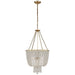 JACQUELINE Four Light Chandelier in Hand-Rubbed Antique Brass