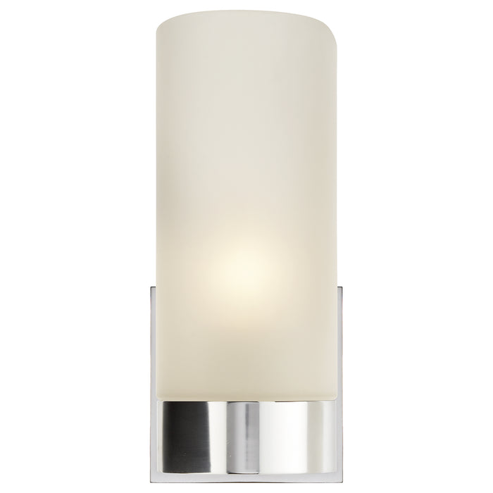 Urbane One Light Wall Sconce in Soft Silver