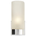 Urbane One Light Wall Sconce in Soft Silver