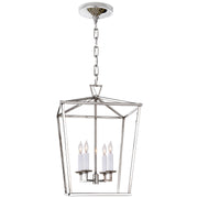 Darlana Four Light Lantern in Polished Nickel