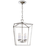 Darlana Small 4-Light Lantern Chandelier in Polished Nickel