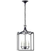 Darlana Small Fancy 4-Light Lantern Chandelier in Aged Iron