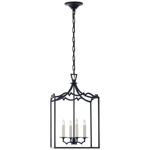 Darlana Small Fancy 4-Light Lantern Chandelier in Aged Iron
