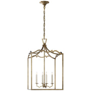 Darlana Medium Fancy 4-Light Lantern Chandelier in Gilded Iron