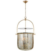 Lorford Smoke Bell 20" 4-Light Lantern Pendant in Gilded Iron