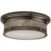 Alderly Small 2-Light Outdoor Flush Mount in Bronze