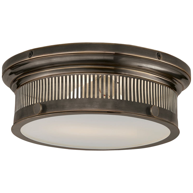 Alderly Small 2-Light Outdoor Flush Mount in Bronze
