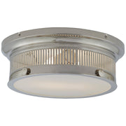 Alderly Small 2-Light Outdoor Flush Mount in Polished Nickel