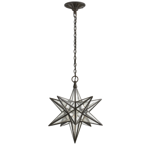 Moravian Star One Light Lantern in Aged Iron