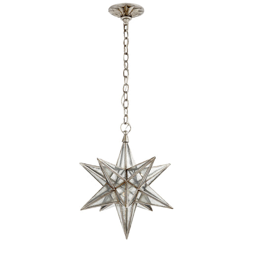 Moravian Star One Light Lantern in Burnished Silver Leaf