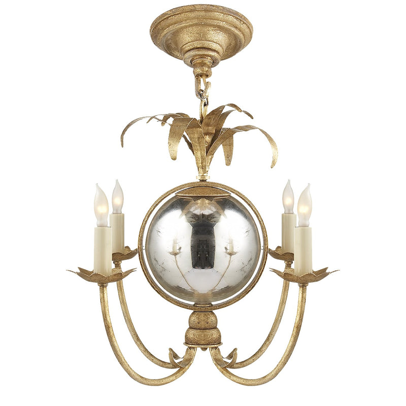 Gramercy Mini 4-Light Chandelier in Gilded Iron