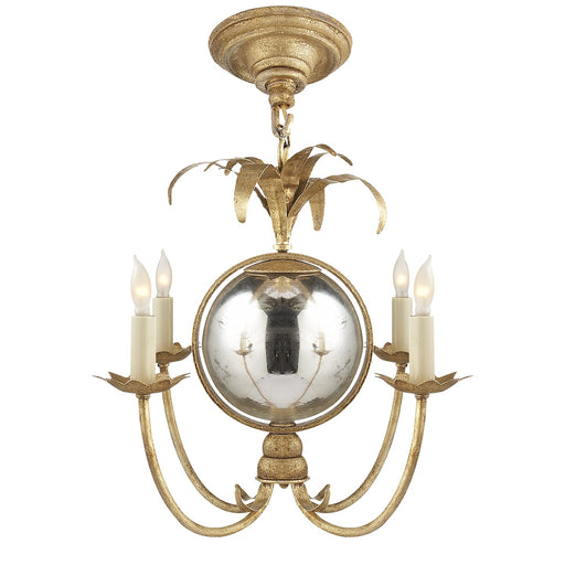 Gramercy Mini 4-Light Chandelier in Gilded Iron