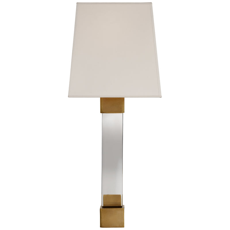 Edgar One Light Wall Sconce in Crystal with Brass