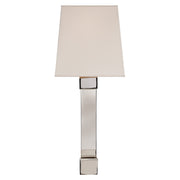 Edgar One Light Wall Sconce in Crystal with Polished Nickel