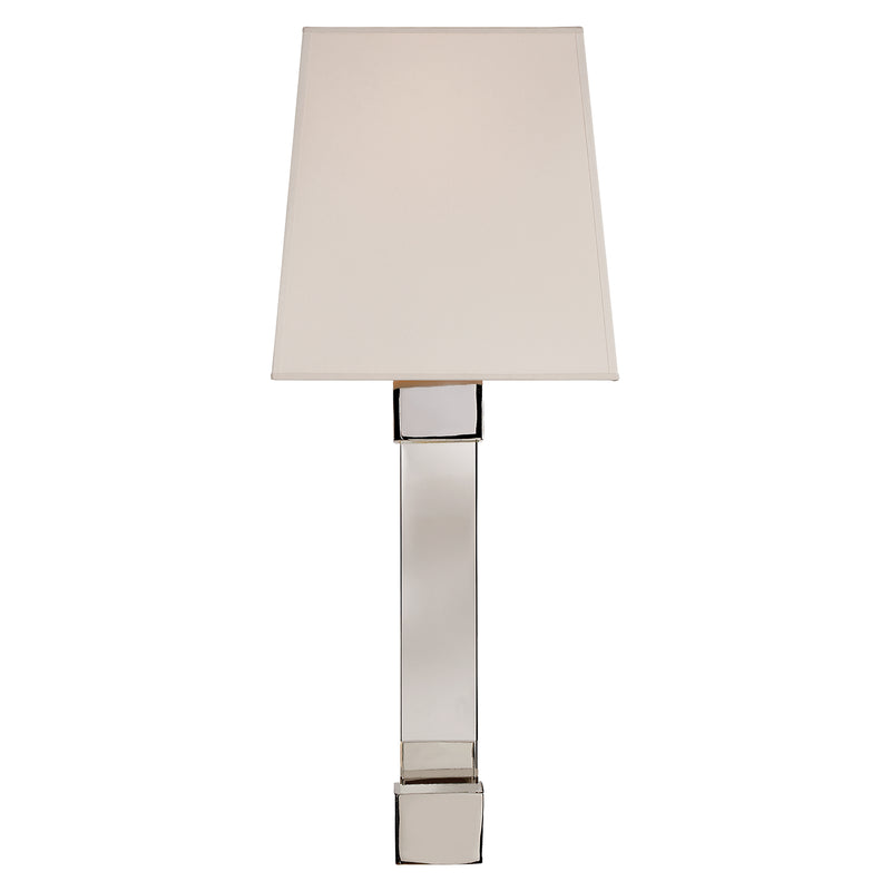 Edgar One Light Wall Sconce in Crystal with Polished Nickel