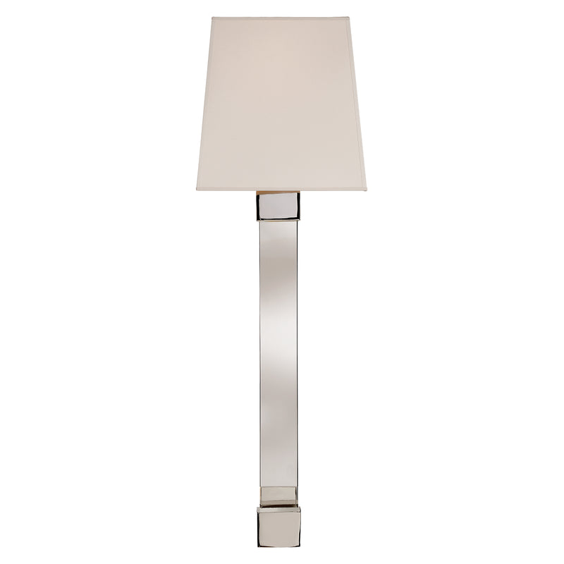 Edgar One Light Wall Sconce in Crystal with Polished Nickel