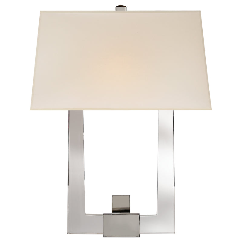 Edwin Two Light Wall Sconce in Crystal with Polished Nickel