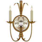 Gramercy Two Light Wall Sconce in Gilded Iron