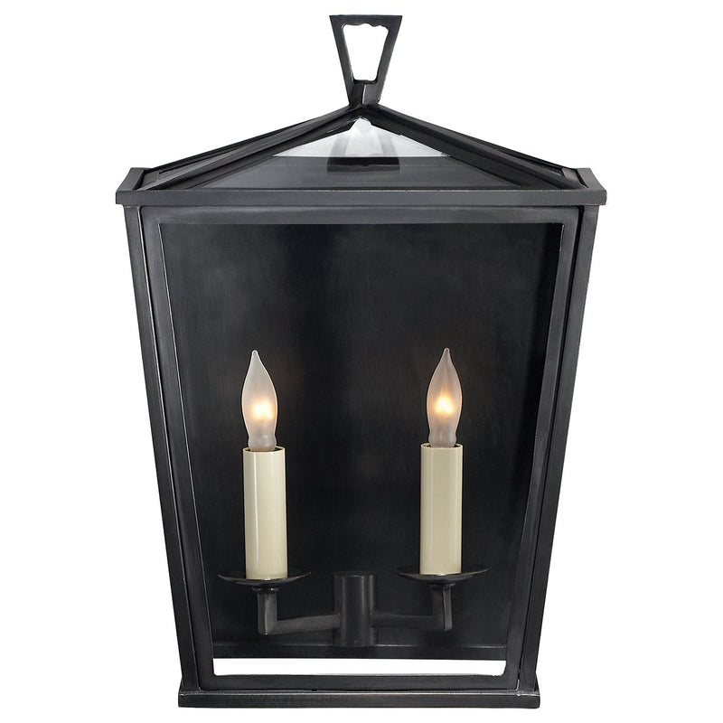 Darlana Small 3/4 2-Light Outdoor Wall Lantern in Bronze