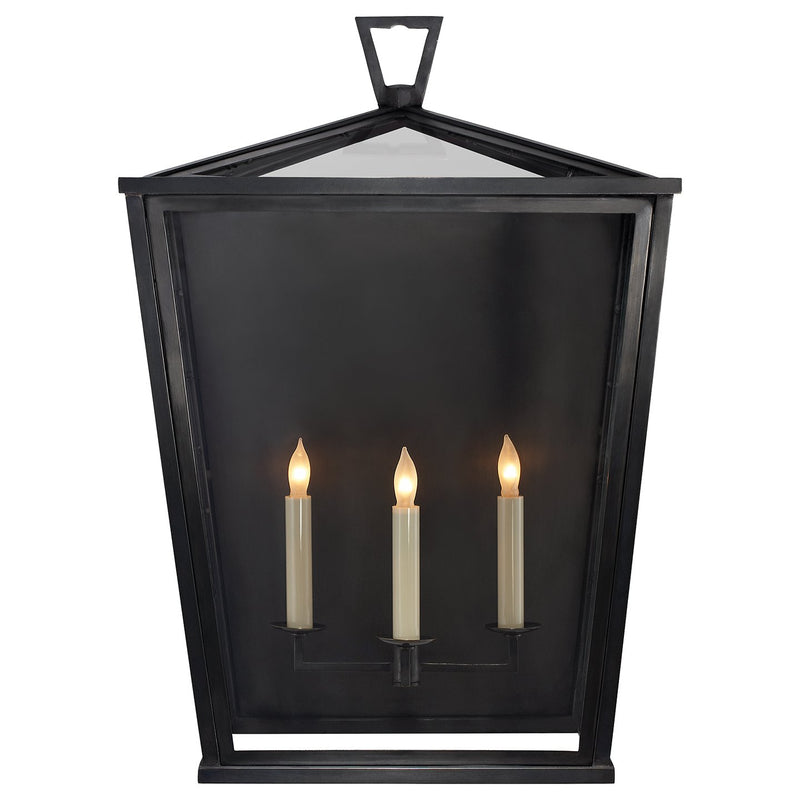 Darlana Large 3/4 3-Light Outdoor Wall Lantern in Bronze