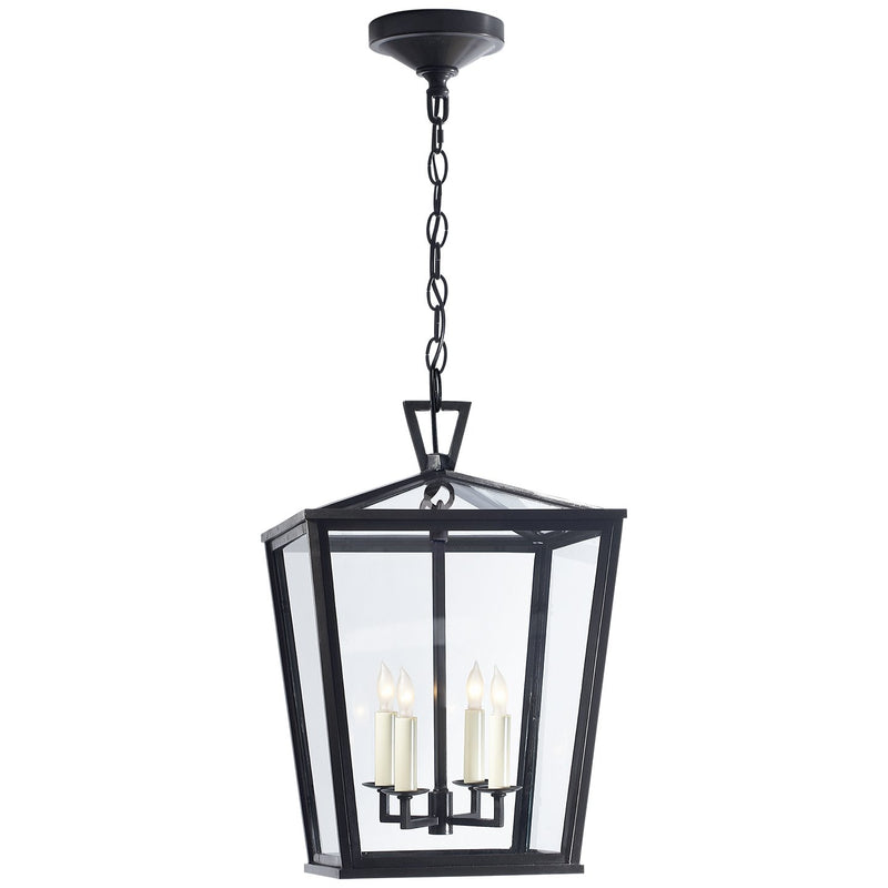 Darlana Small 4-Light Outdoor Lantern Pendant in Bronze