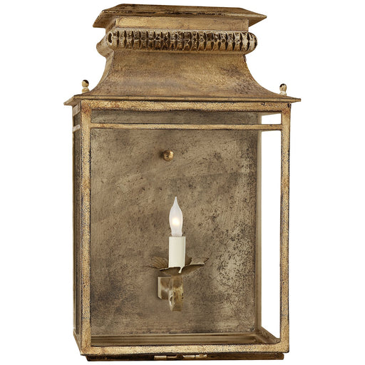 Flea Market Lantern Wall Sconce in Gilded Iron