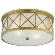 Montpelier Large 16" 3-Light Flush Mount in Hand-Rubbed Antique Brass