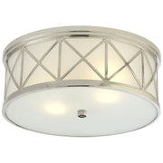 Montpelier Large 16" 3-Light Flush Mount in Polished Nickel