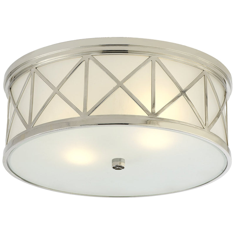 Montpelier Large 16" 3-Light Flush Mount in Polished Nickel