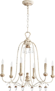 Venice 6 Light Chandelier in Persian White