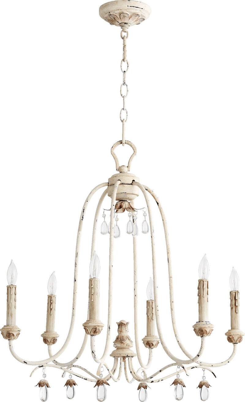Venice 6 Light Chandelier in Persian White