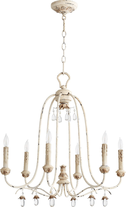 Venice 6 Light Chandelier in Persian White