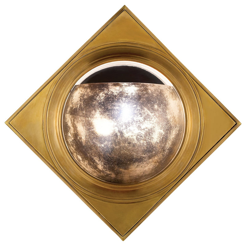 Venice Antique Mirror Wall Sconce in Hand-Rubbed Antique Brass